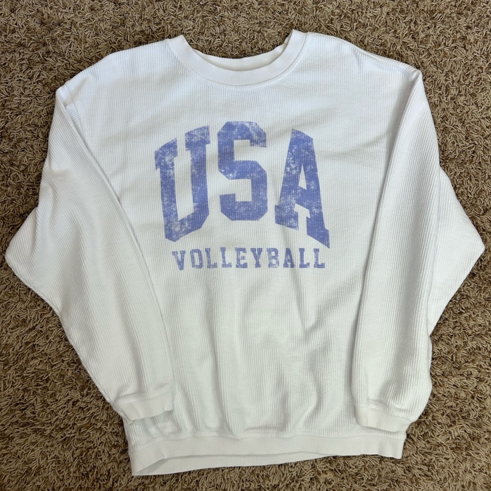 USA Volleyball Sweatshirt White and purple!